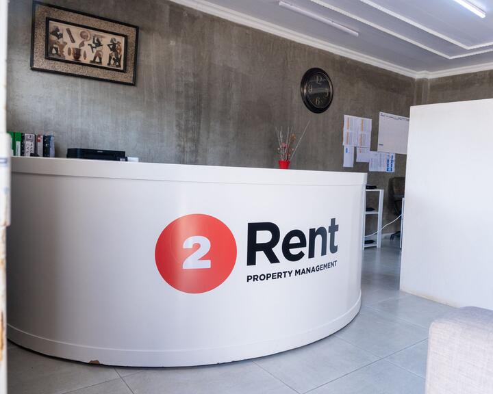 Reception desk at the 2Rent office